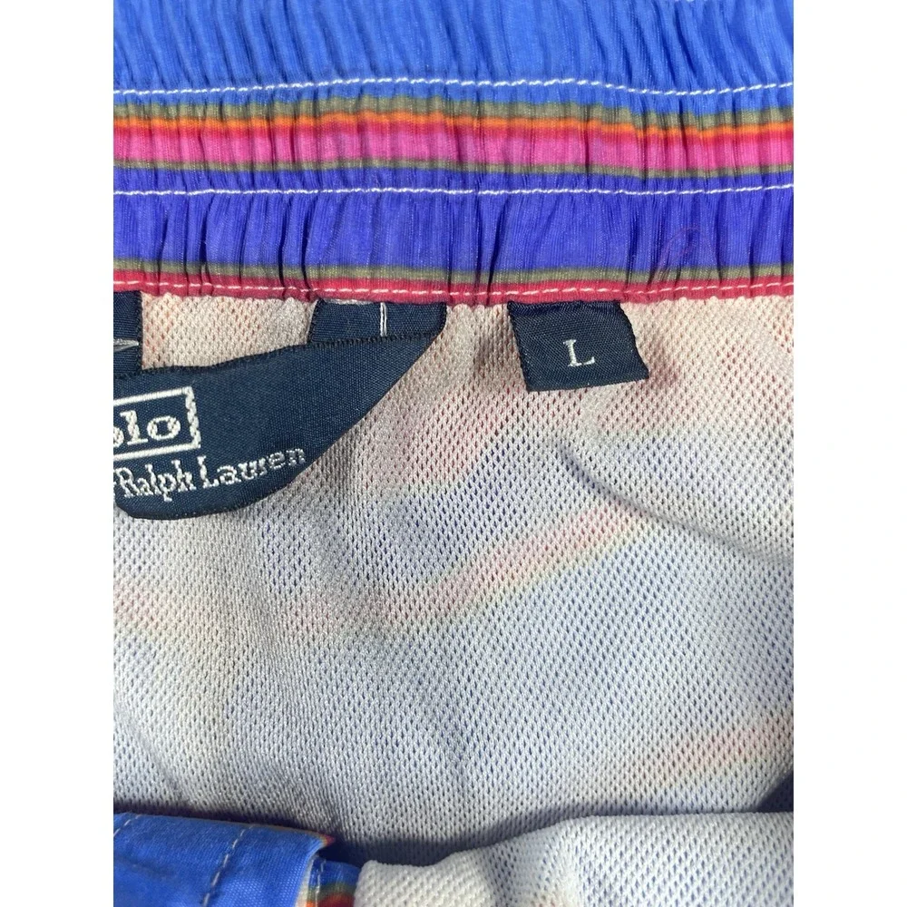 Polo Ralph Lauren Men's Stripe Swim Trunks Board Shorts Size Large